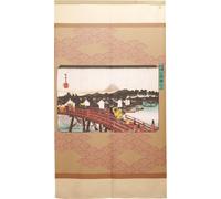 Tenda Noren Utagawa Hiroshige Nihonbashi Edo Pioggia 150x85