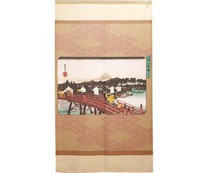 Tenda Noren Utagawa Hiroshige Nihonbashi Edo Pioggia 150x85