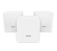 Tenda Nova MW3-3Pack (300m², FE), Dual Band AC1200, 2 Porte Ethernet 100Mbps, Modalità Router e Access Point, Parental Control, 3 Pezzi con Copertura Fino a 300㎡
