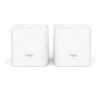 Tenda Nova MW3 WiFi Mesh, AC1200 Dual Band Con Copertura Fino a 200MQ, 2 Porte Fast Ethernet, Roaming Senza Interruzioni, Rete Ospite, Parental Control, Confezione da 2 Pezzi