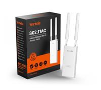 Tenda OAP1200 Access Point Esterno AC1200 Doppia Banda, Indoor/Outdoor Access Point 1200Mbps, IP65, MU-MIMO, OFDMA, Roaming Senza Interruzioni, Fino a 256 Dispositivi, PoE 802.3af & Passive PoE