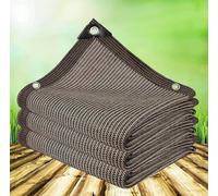 Tenda ombreggiante ad angolo retto per pergola, 90% rete traspirante, tessuto ombreggiante per protezione solare, isolamento termico, per giardino, serra, patio, rete per la privacy, marrone, 5 x 5 m