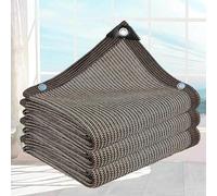 Tenda Ombreggiante Impermeabile da Esterno 5x5 Telo Rete Ombreggiante Antistrappo 90% Protezione Solare Rete Parasole Giardino Gazebo Balcone, Giardino, Rete Antigrandine,brown-3.0x3.0m