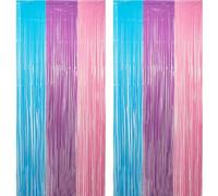 Tenda orpellata rosa blu viola - Greatrill stelle filanti tenda foto sfondo decorazione per il mio piccolo cavallo unicorno sirena mondo subacqueo festa