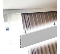 Tenda oscurante a pannello, mantovana decorativa da 10 cm, per montaggio a soffitto, elegante binario per tende in metallo, per camera da letto e soggiorno, migliora l'arredamento della casa
