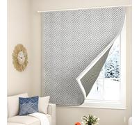 Tenda Oscurante da Interno Tende Termiche Isolanti per L'inverno per Soggiorno Camera da Letto Antivento Mantengono il Calore Insonorizzate Riduzione del Rumore(Gray,100x180 cm/39x71 in)