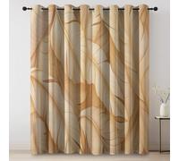 Tenda oscurante Foglia Di Banana Astratta Dell'Elefante, Tende con occhielli termoisolanti, per finestre, soggiorno, camera da letto 140L x 245A cm (2 Pannelli), Beige