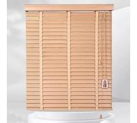 Tenda oscurante in legno personalizzata da 50 mm, tonalità veneziana, facile da montare, trattamento per finestre, isolamento termico e per la privacy per cucina/ufficio, 160 x 250 cm (larghezza x