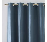 Tenda oscurante in lino lavato con occhielli Onega Blu 135 x 180 cm