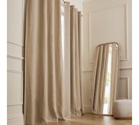 Tenda oscurante in lino lavato, occhielli, Private Beige 140 x 220 cm