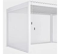Tenda Oscurante Laterale in Textilene a Rullo da 3 Metri per Pergola Bioclimatica, Bianco