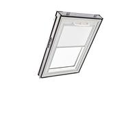 Tenda Oscurante Originale Roto ZRV - Guide di Scorrimento Laterali Argento - Funzionamento Manuale - per Finestre da Tetto delle Serie Q - Dimensioni 134/098 | 13/09 - Colore del Tessuto Bianco