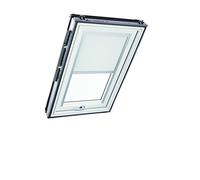 Tenda Oscurante Originale Roto ZRV - Guide di Scorrimento Laterali Argento - per Finestre da Tetto delle Serie R6/R8, i8 e Classic 64/84 - Dimensioni 074/140 | 07/14 - Colore del Tessuto Bianco