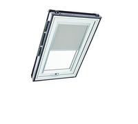 Tenda Oscurante Originale Roto ZRV - Guide di Scorrimento Laterali Argento - per Finestre da Tetto delle Serie R6/R8, i8 e Classic 64/84 - Dimensioni 065/140 | 06/14 - Colore del Tessuto Grigio Chiaro
