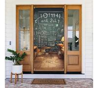 Tenda oscurante per porta di benvenuto, tende per porte, tende per finestre, matematica, stagionale, portico, segno, foto, sfondo da appendere alla parete, 180 x 90 cm