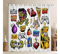 Tenda oscurante per sala giochi, tenda termica per camera da letto, per bambini, ragazzi e ragazzi, giochi elettronici, tende termiche, 167,6 x 228,8 cm (larghezza x lunghezza)