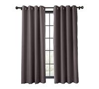 Tenda oscurante ritardante di fiamma, pannello beige isolante termico con occhielli in bronzo antico, 167 cm di larghezza x 228 cm di lunghezza, a risparmio energetico, resistente al fuoco, perfetta