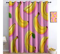 Tenda Oscuranti per Interno 2 Pezzi 3D Stampa Banana Tende Oscuranti Termiche Isolanti Camera da Letto Paesaggio del Parco Tende Soggiorno con Occhielli L91.5 x A214 cm B.3932