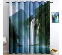 Tenda Oscuranti per Interno 2 Pezzi 3D Stampa Cascata Tende Termiche Isolanti con Occhielli Paesaggio Naturale Tende Oscuranti dal Pavimento al Soffitto L168 x A229 cm A.1609