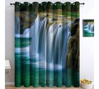 Tenda Oscuranti per Interno 2 Pezzi 3D Stampa Cascata Tende Termiche Isolanti con Occhielli Paesaggio Naturale Tende Oscuranti dal Pavimento al Soffitto L168 x A229 cm A.1046