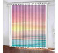 Tenda Oscuranti per Interno 2 Pezzi 3D Stampa Tramonto Tende Termiche Isolanti con Occhielli Paesaggio Marino Tende Oscuranti dal Pavimento al Soffitto L168 x A229 cm A.874