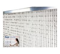 TENDA PABLO © a PERLINE anti insetti GRIGIO in PVC antirumore con asta in METALL