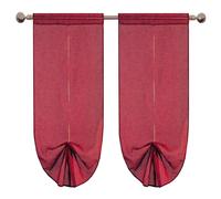 Tenda Pacchetto Arricciato Regolabile Finestra Porta Coppia 2 Pz Semitrasparente