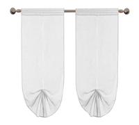 Tenda Pacchetto Arricciato Regolabile Finestra Porta Coppia 2 Pz Semitrasparente