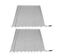 Tenda Parascintille in Rete per Camino, 2 Pannelli Ampi Schermi Sostitutivi Sospesi, Parascintille in Acciaio Inossidabile per Camino a Legna, Copertura in Rete Decorativa Nera (24 * 18 pollici)