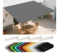 Tenda Parasole 1.3 x 7 m Protezione Solare Raggi UV Rettangolare Telo Ombra Antipolvere Protezione Antivento per Patio, Pergola, Cortile, Balcone, Grigio Chiaro