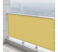 Tenda Parasole 1.6 x 3.8 m Resistente Ai Raggi UV Impermeabile Tenda a Vela Robusto e Stabile per Esterno, Giardino e Terrazza, Piscina, Giallo sabbia
