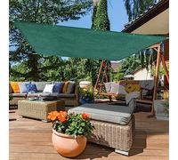 Tenda parasole, 1,6 x 9,5 m, rettangolare, resistente ai raggi UV, tasso di ombreggiatura del 95%, per esterni, giardino, patio, prato, colore beige, include corda gratuita per una facile