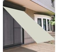 Tenda parasole, 1,9 x 4,5 m, impermeabile, protezione dai raggi UV, baldacchino per patio, balcone, terrazza e campeggio, varie dimensioni, con corde di tensione, colore crema