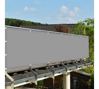 Tenda Parasole 1 x 2 m Protezione Raggi UV e Impermeabile Vela Ombreggiante Impermeabile Protezione Solare Antivento con Fune per Esterno, Balconi, Giardino, Terrazza, Grigio Chiaro
