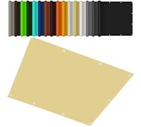 Tenda parasole, 120 x 300 cm, resistente ai raggi UV, resistente alle intemperie, rettangolare, con occhielli e corde, per patio, terrazza, pergola, colore crema