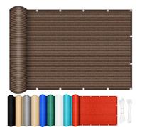 Tenda parasole, 120 x 720 cm, traspirante e resistente ai raggi UV, per esterni, perfetta per terrazza, balcone, giardino, colore marrone