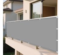 Tenda Parasole 130 x 270 cm Copertura Antipolvere Protezione Antivento Rete Parasole Antipioggia, Antivento e Resistente Al Sole per Terrazza Giardino Balcone Campeggio, Grigio Chiaro