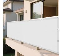 Tenda Parasole 140 x 290 cm Copertura Antipolvere Protezione Antivento Rete Parasole Antipioggia, Antivento e Resistente Al Sole per Terrazza Giardino Balcone Campeggio, Bianco