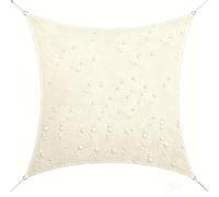 Tenda Parasole 190 x 220 cm Poliestere 160 G M² Protezione Solare con Anelli a D e Corde Rettangolare Tenda a Vela per Patio Piscina Serra Sabbia Party, bianco