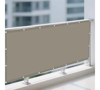 Tenda Parasole 190 x 700 cm Antivento/Protezione UV Impermeabile Rettangolo Impermeabile Quadrata Anti-Ultravioletti Balcone, La Terrazza e Il Giardino, Cachi