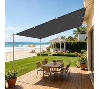 Tenda Parasole 2.8 x 2.9 m Impermeabile Rettangolare Vele Ombreggianti con Occhielli e Corda per Auto, Piscina, Patio, Balcone, Piante, Pollaio, Allevamento Bestiame, Nero