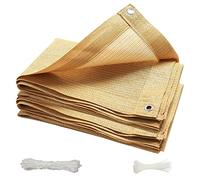 Tenda parasole, 2,8 x 8 m, facile da installare, per patio e terrazza, disponibile in diverse misure e colori, beige e giallo, blocco UV per esterni