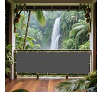 Tenda Parasole 235 x 255 cm Pes Poliestere Impermeabile Impermeabile Rettangolo Protezione Raggi UV Poliestere Antistrappo per Giardino, Esterno, Balcone, Campeggio, Grigio Scuro