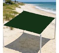 Tenda Parasole 3 x 5.5 m Protezione Solare Telo Parasole per Esterni Occhielli e Corda per Balcone Patio Giardino Esterno Terrazza, Carport, Verde Scuro