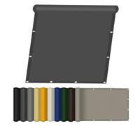 Tenda Parasole 350 x 430 cm Rettangolare Impermeabile Telo Parasole Anti UV con Funi di Tensione per Esterno, Giardino e Terrazza, Piscina, Grigio Scuro