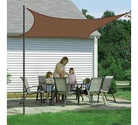 Tenda parasole, 4 x 6 m, impermeabile e protezione dai raggi UV, per balcone, giardino, patio, resistente al vento, copertura impermeabile per esterni, colore marrone