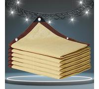 Tenda parasole 6 x 4 - beige da giardino, blocca i raggi UV, traspirante, baldacchino per patio, pergola, serra, esterno, soluzione ombreggiante - 2 x 5 m