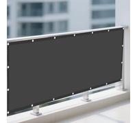 Tenda Parasole 65 x 550 cm Antivento/Protezione UV Impermeabile Rettangolo Impermeabile Quadrata Anti-Ultravioletti Balcone, La Terrazza e Il Giardino, Grigio Scuro