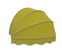 Tenda parasole a cupola retrattile per porte e finestre, colore limone, protezione UV, 130 x 65 x 65 cm