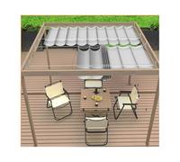 Tenda parasole a forma di U, tenda parasole in tessuto resistente, resistente agli strappi, 2,4 m x 8 m, perfetta per giardino, patio e piscina